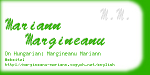 mariann margineanu business card